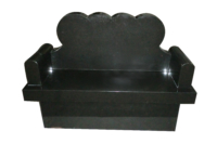 Cremation Backrest Bench with Heart