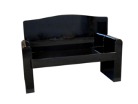 Black Granite Bench with Back Rest