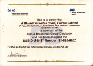 Dun &amp; Bradstreet Certificate